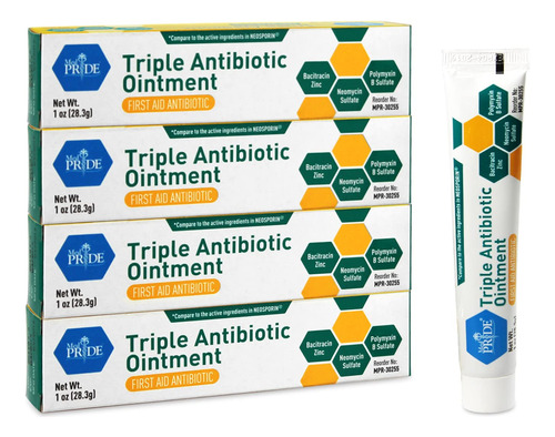 Med Pride Unguento Antibiotico Triple [1 Oz] Paquete De 4 |
