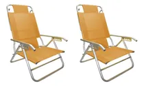Comprar Set De 2 Reposeras Silla Aluminio Descansar 5 Pos. Coversol