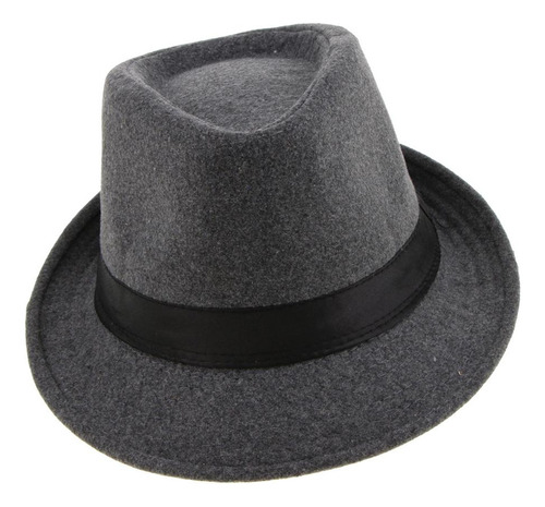 D Sombrero De Fedora Hehco De Lana Ala Corta Gorro De Para