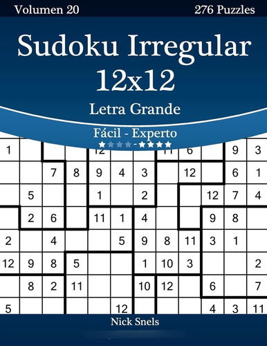 Libro: Sudoku Irregular 12x12 Impresiones Con Letra Grande -