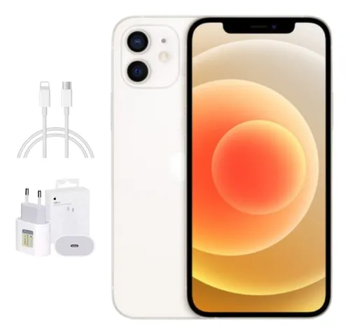 Apple iPhone 12 (128 Gb) Branco Novo + Acessórios