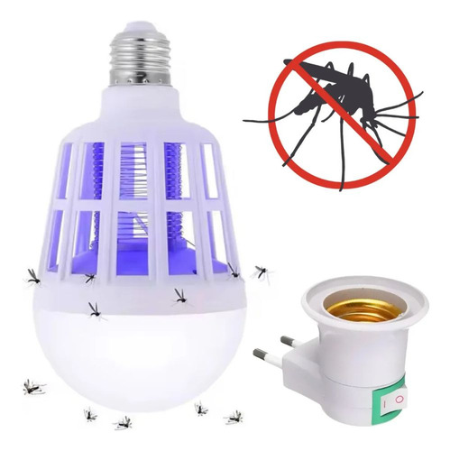 Armadilha Mata Mosquito Pernilongo Bulbo Luminaria Led