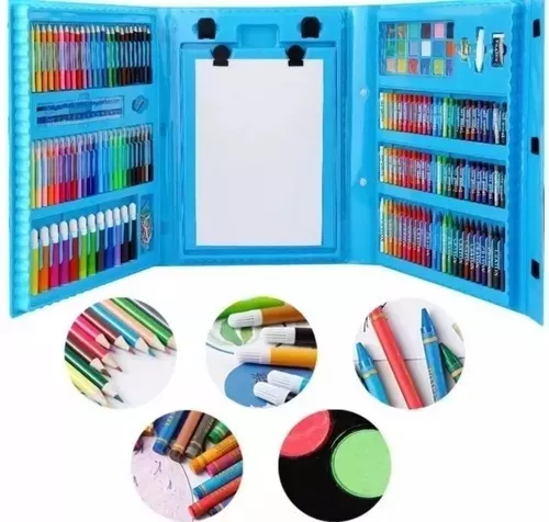 Set Kit De Arte Dibujo Colores Para Niños Maleta X208 Piezas GENERICO