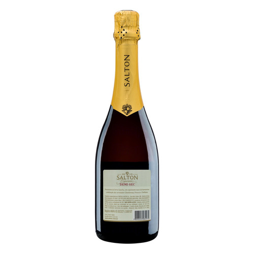 Imagem 2 de 2 de Espumante Brasileiro Branco Demi-Sec Salton Chardonnay Prosecco Trebbiano Serra Gaúcha Garrafa 750ml