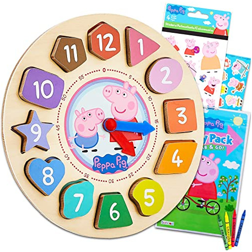 Peppa Reloj De Cerdo Juego De Clasificación De Forma Yywgj