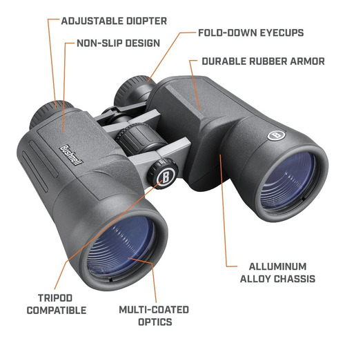 Imagen 3 de 9 de Binoculares Bushnell Powerview 2 10x50 Chasis Metalico