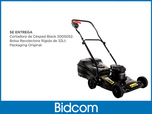 Imagen 7 de 9 de Cortadora Césped Eléctrica Petri Black 1hp 1700w Bolsa 32lts