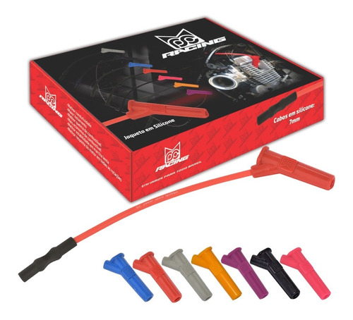 Cabo Racing + Cachimbo Vela Silicone Resistivo Pop110