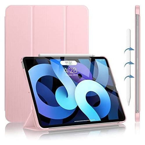 Funda Plegable Rigida Color Rosa Compatible Con iPad Air 5
