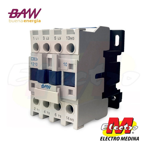 Contactor Tripolar 5.5kw 12a 1na 220vca Baw Electro Medina