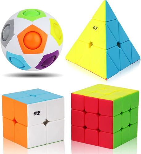 Speed Cube Set, Speed Cube Bundle De 2x2 3x3 Pyramid Cu...