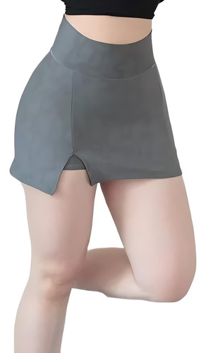 Falda Short Elite Em Nube Gris