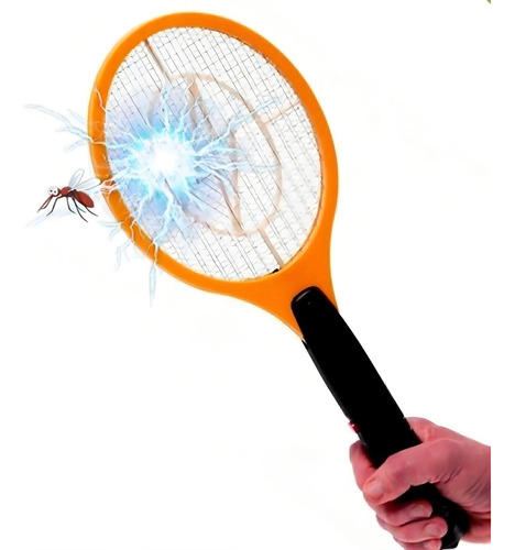 Paleta Raqueta Mata Mosquitos Moscas Recargable Usb + Cable Color Amarillo
