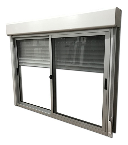 Ventana De Aluminio Con Cortina De Enrollar 175x115