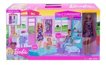 Comprar Casa Barbie Glam Amoblada Juego Plegable Muñeca Y Accesorios