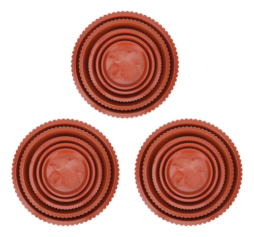 Plato Para Maceta Con Base De Encaje, 15 Unidades