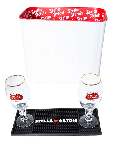 Set Frapera Balde + Beermat + 2 Copas 330cc Stella Artois 