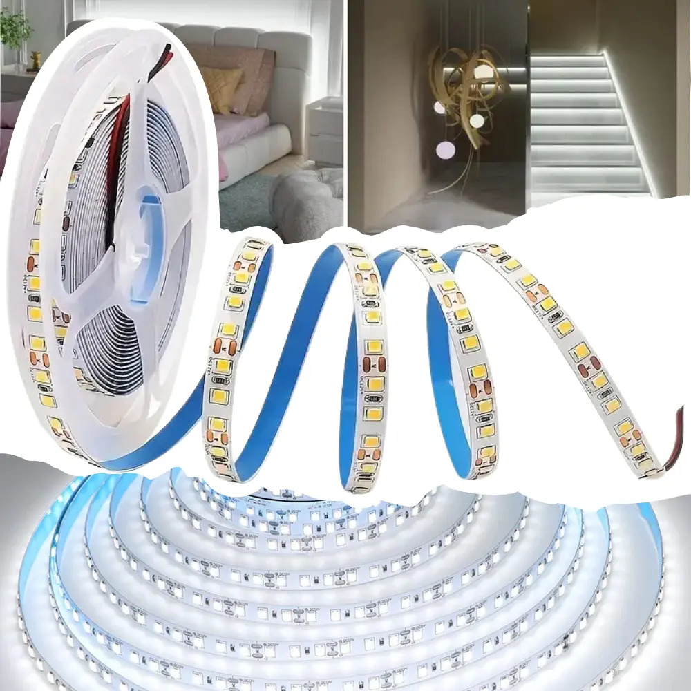 Rollo Led Unicolor Blanco frío 2835 De 5 Metros 120 Leds Por Metro Recortable Tira De Luces Led Con Alta Intensidad De Brillo