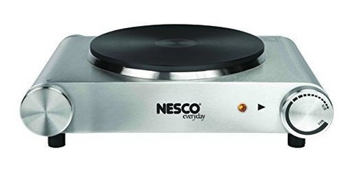 Placa Eléctrica Nesco Sb-01, 1500w, Estándar, Acero Inox