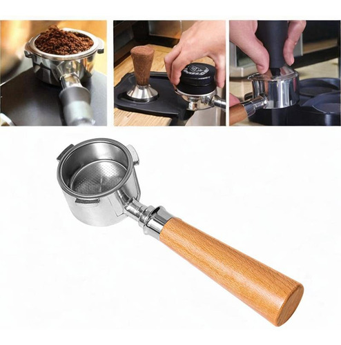 Mango Ergonómico De Portafilter De Portafilter De 51 Madera