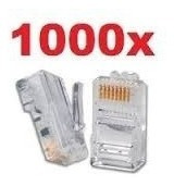 Kit Pacote 1000 Conectores Rj45 Cabo Rede Lan Plug Ethernet
