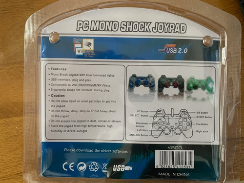 Imagen 3 de 3 de X2 Joystick Control Usb Transparente Iluminado Pc Consolas