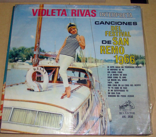 Violetas Rivas Canciones De San Remo 1966 Lp Argentino Kktus