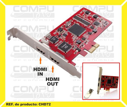 Zchd72 Capturador De Videos Hd Pcie 1x Qchd72q Computoys