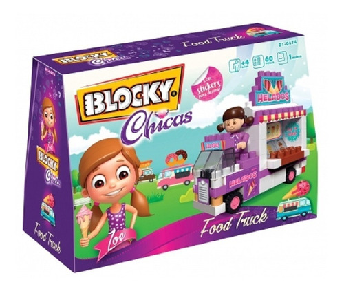 Blocky Chicas Food Truck Camion Helados 65pz  Full