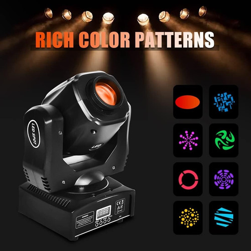 Focos Led 60w Com 8 Cores E Gobos For Festas E Eventos