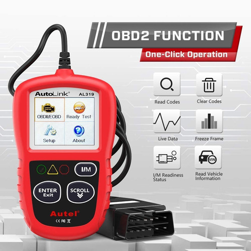 Imagen 2 de 7 de Escáner De Código Autel Autolink, Rojo Y Negro