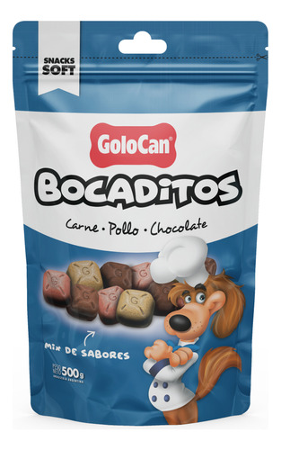 Bocaditos Carne Pollo Y Chocolate Golocan X 500 Gr