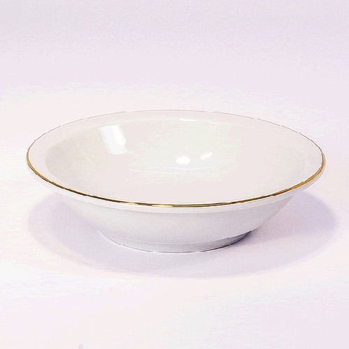 Set 6pzas Porcelana Blanca Compotera Tsuji 499 Borde Dorado