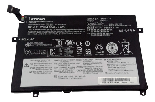 Bateria Original Lenovo Thinkpad E470 E470c E475 01av411 01a Negro