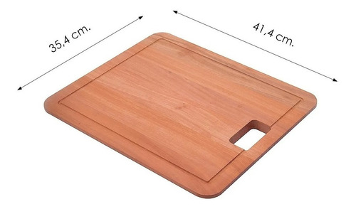 Imagen 2 de 7 de Tabla Madera Para Picar Pileta Johnson Acero Q40