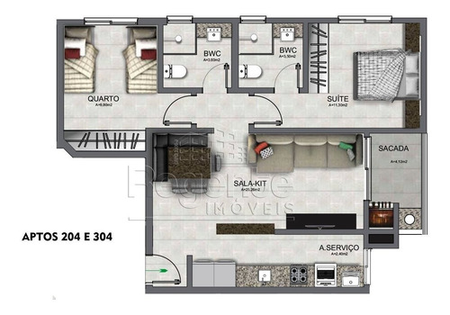 Imagem 11 de 15 de Apartamento A Venda Com 2 Quartos No Bairro Coqueiros Em Florianopolis - V-81887