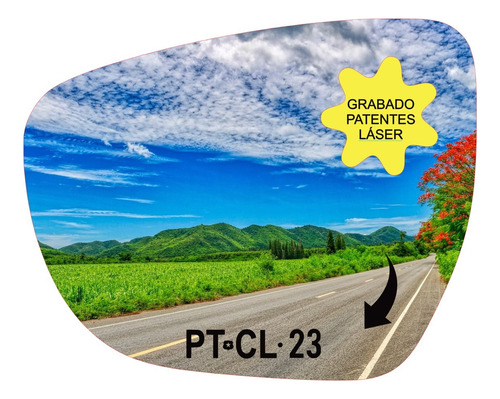 Luneta Esp Suzuki Alto K10 2016-2022 Lh Con Grabado  Láser
