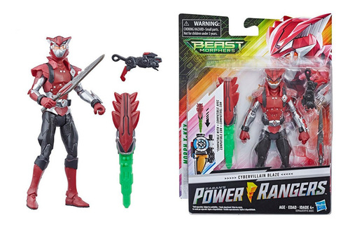 Power Rangers Figura Cybervillain Blaze Beast Morphes Nuevo