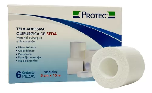 Tela Adhesiva Quirúrgica Protec 5cmsx10m Caja/6rollos