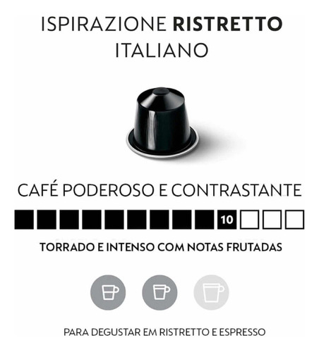 50 Cápsulas Ristretto Linha Original Nespresso