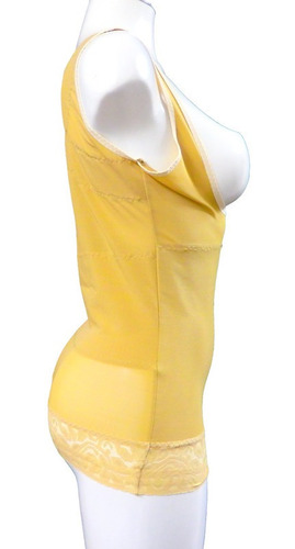 Camiseta Modeladora Beige Para Mujer Con Tirantes