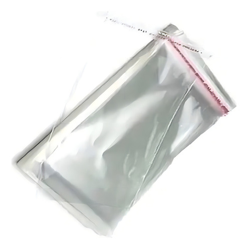 Saco Adesivado Plástico Transparente C/ Aba 10x10 C/ 300un