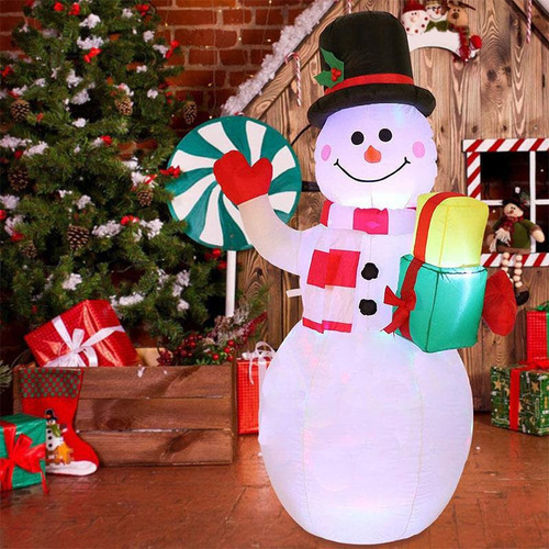 Mc Lz 170cm Brillo Muñeco De Nieve Inflable Decoración