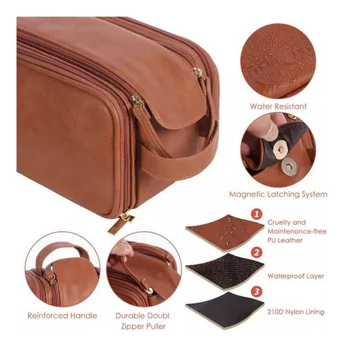 Neceser De Cuero Original Para Hombre, Con Soporte Para Obje