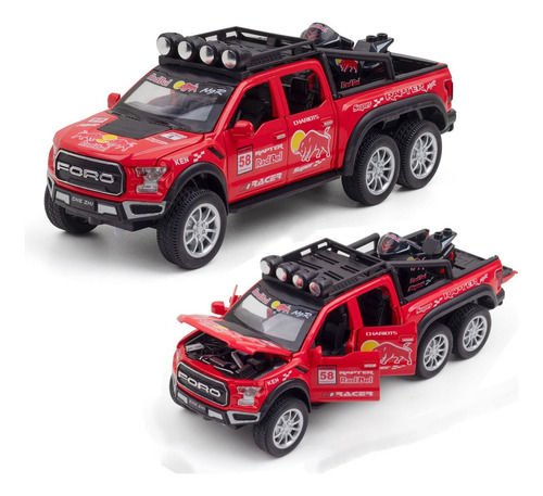 Ford Raptor F150 Modificada Miniatura Metal Autos Colección