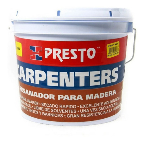 Resanador P/madera Pino Carpenters-cubeta 18 Kgs Presto 5 Pz