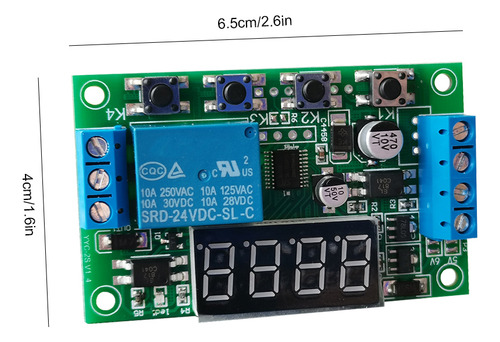 Placa De Control Ajustable Con Relé De Retardo Led Dc12v 5a