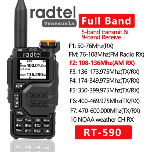 Radtel Radio Portátil Rt-590 Full Banda Uhf / Vhf