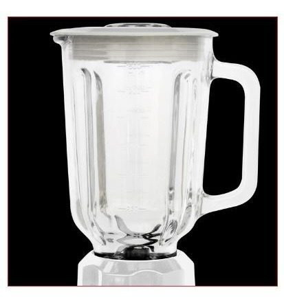 Imagen 3 de 9 de Licuadora Jarro Vidrio 1.5 L-1610 Blanca Sindelen - Iken