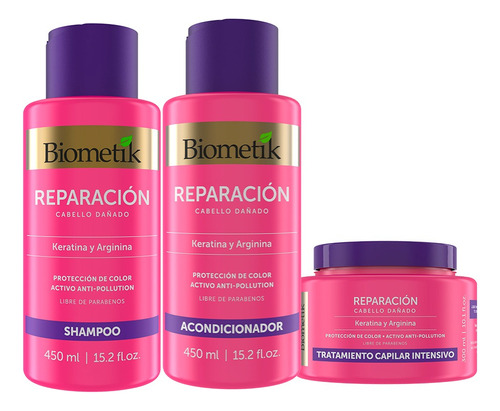  Shampoo+acondicionado+tratamiento Repara Keratina Y Arginina